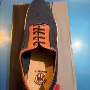 Men's Navy and Tan Loafers